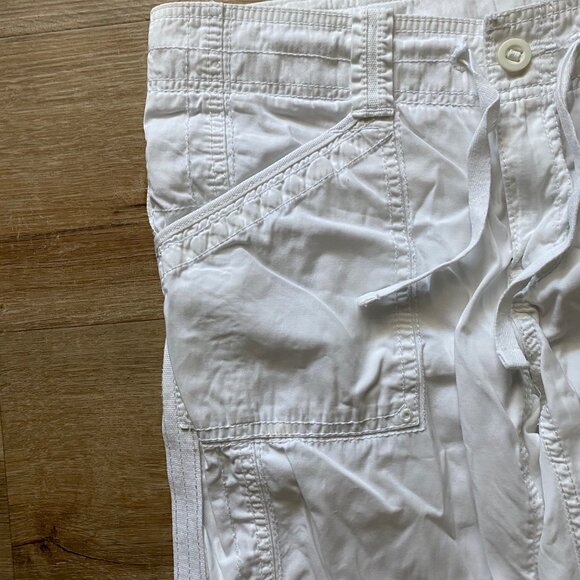 White Cotton Cargo Pant - Picture 2 of 11